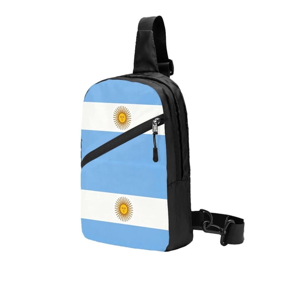 Sling Crossbody Backpack Flag Of Argentina Collapsible Chest Shoulder Cross Body Bag Daypack for Women Men
