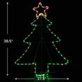thumbnail image 6 of Northlight LED Rope Lighted Christmas Tree Silhouette Yard Decoration - 38.5" - Green and Amber, 6 of 10