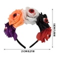 thumbnail image 2 of Maojin Diadema de rosas de simulación para Halloween, accesorios para el cabello fiesta, Festival de fantasmas, globo ocular de sangre roja, 2 of 2