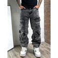 thumbnail image 3 of Reppunk Streetwear Stylish Men Multiple pockets Cargo Jeans Loose Trousers Male Solid color Straight Carpenter Denim Classic Menswear Summerwins Streetwear Jeans, Y2K Hip Hop Denim, Vintage Retro, 3 of 9