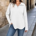thumbnail image 5 of AloohaidyvioNo Boundaries Womens Half Zip Fleece Sweatshirts Fall Oversized Trendy Long Sleeve Casual Pullover Tops, 5 of 8