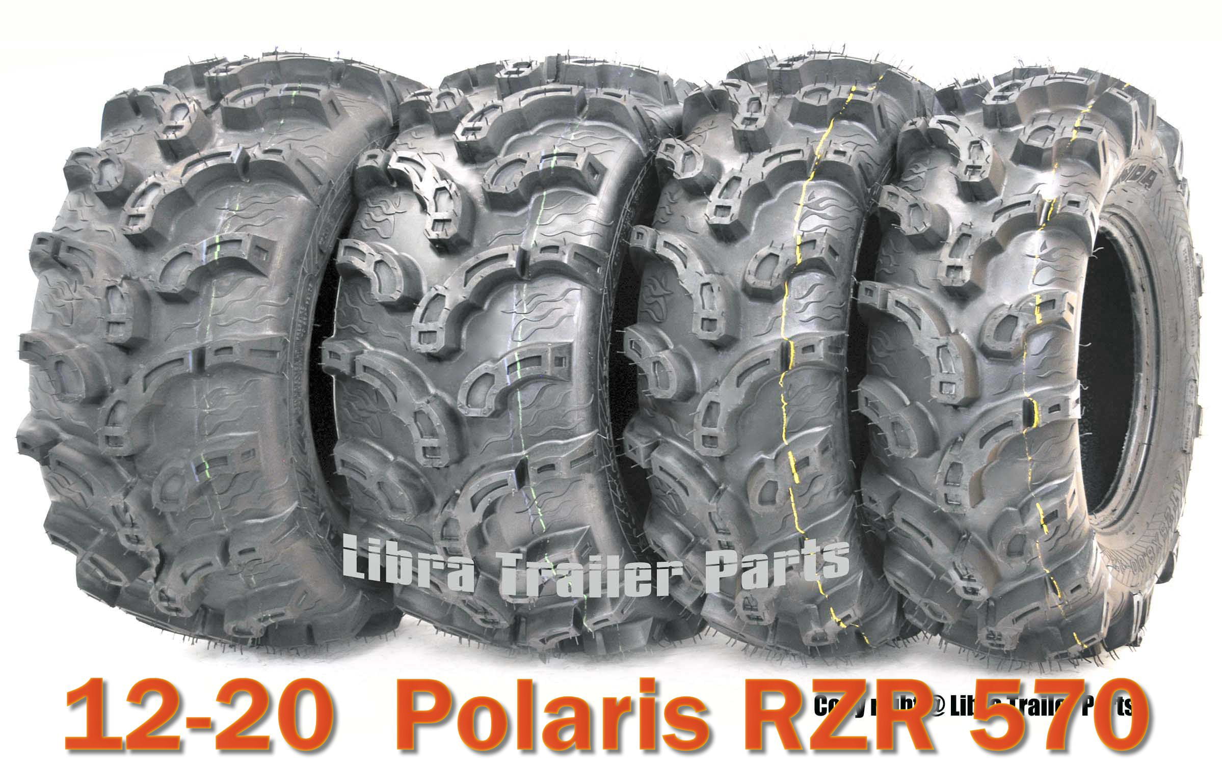 K9 Full Set 4 ATV Tires 25x8-12 25x8x12 Front & 25x10-12 25x10x12 Rear 6PR Mud 