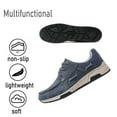 thumbnail image 4 of Mens Casual Shoes Summer Fashion Breathable Sneakers Soft Comfortable Lace-up Walking Shoes Non-slip Driving Shoes Blue 7 US, 4 of 7