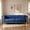 Blue, variant on Retro Sofa Modern Cream Velvet Sofa with Gold Accents - Sleek Channel-Tufted Upholstery, 3-Seat Couch for Living Room and Office Decor (White)
