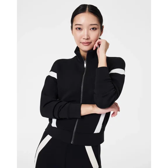 SPANX AirEssentials Striped Track Jacket