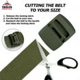 thumbnail image 3 of Q&Q ESSENTIALS Mens Belt Canvas Nylon Belts for Men with Plastic Cam Belt Buckle Green Size 38-42, 3 of 10