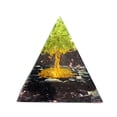 thumbnail image 1 of Crystal Energy Orgone Pyramid Mold Wealth Prosperity Peridot Healing Gem, 1 of 6