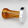 thumbnail image 3 of Barista Tamper Rubber Handle Coffee Bean Press Flat Base Distributor Coffee Machine Hand Tamper kitchen and Tool , 51mm Brown 51mm, 3 of 7