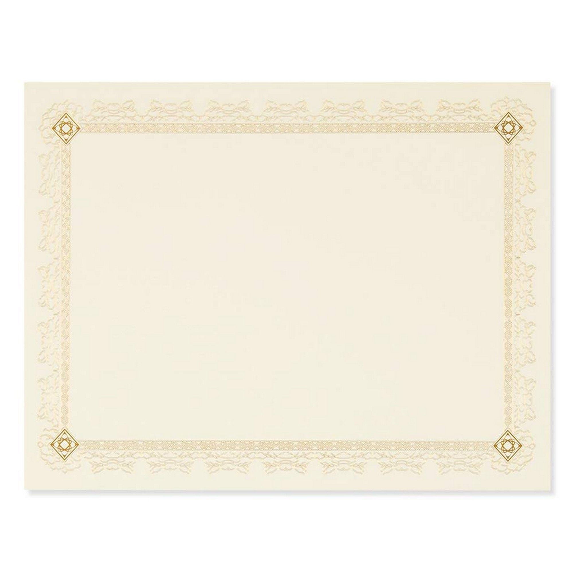 48 sheet certificate papers with gold foil leaf borders letter size 