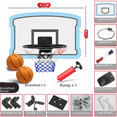thumbnail image 1 of Tablero de baloncesto para niños transparente con sistema de puntuación para colgar en interiores, 1 of 2