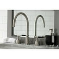 thumbnail image 3 of Kingston Brass KS8928CKL Kaiser Widespread Bathroom Faucet with Brass Pop-Up, Brushed Nickel, 3 of 8