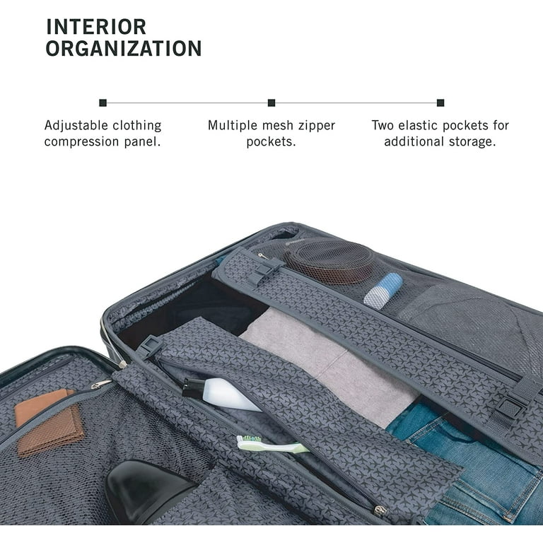 Kenneth Cole REACTION Madison Square Lightweight Hardside Chevron Expandable Spinner Luggage, Navy, 28-Inch Checked 28-Inch Checked Navy Kenneth Cole REACTION Madison Square Lightweight Hardside Chevron Expandable Spinner Luggage, Navy, 28-Inch Checked 28-Inch Checked Navy