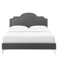 thumbnail image 3 of Modway Aviana Performance Velvet Full Bed in Charcoal, 3 of 4