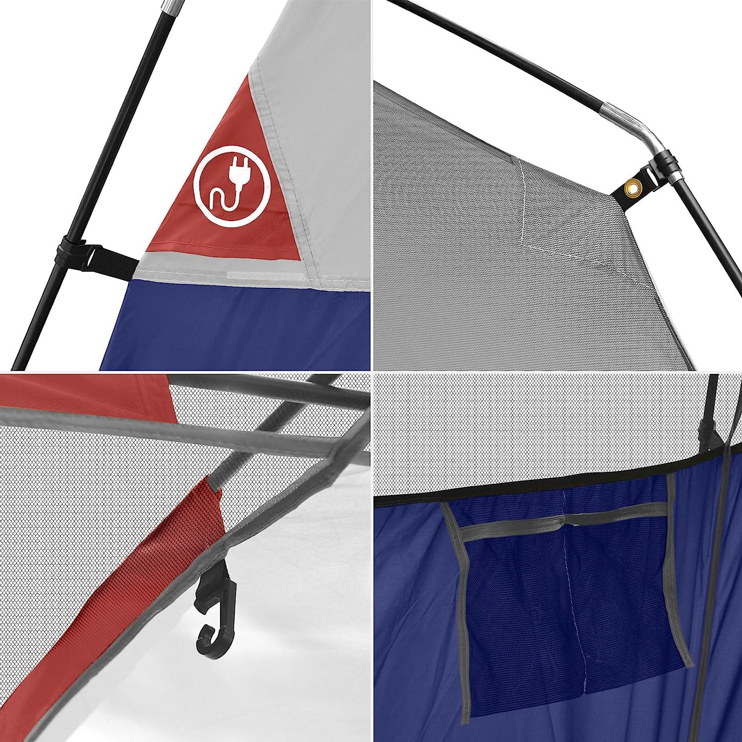 CAMPROS 4 Person Dome Tents with Removable Rain Fly Waterproof Windproof Family Dome Tent for Camping