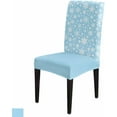 thumbnail image 4 of Chair Covers for Dining Room Set of 8,Snowy Snowflakes Christmas Season Stretch Seat Protector Removable Washable Chairs Slipcovers for Kitchen Banquet Wedding Hotel,Black White, 4 of 6