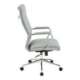 thumbnail image 3 of High Back Manager's Chair with Dillon Steel Gray Fabric and Chrome Base, 3 of 8