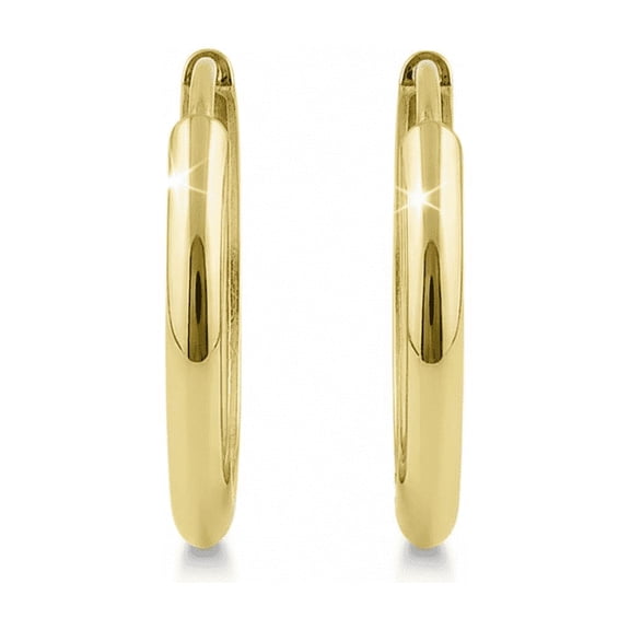 Vinali 14K Solid Gold Small Hoop Earrings (14mm x 1.5mm)