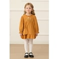 thumbnail image 2 of Younger Tree Toddler Girls Dresses Kid Fall Winter Long Sleeve Crew Neck Dresss Clothes with Bag for 2-3T, 2 of 8