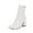 White, variant on Women's Ankle Boots Square Toe Side Zipper Block Heel Mid Calf Low Heeled Short Booties