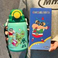 thumbnail image 4 of Crayon Shin-chan-termo para niñas, taza con pajita para estudiantes, hervidor bonito para niños, deportes al aire libre de acero inoxidable, 4 of 5