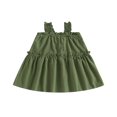 thumbnail image 1 of Bébé Fille Robe d'Été en Lin Sans Manches Volant Bébé Princesse Mignonne Robes Robe de Soleil, 1 of 6