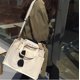 thumbnail image 5 of Bolso de lona con asa -Bolso de mamá, bolso de mensajero de gran capacidad Bolso de hombro multibolsillo duradero Lona resistente al desgaste Blanco, 5 of 5