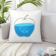 thumbnail image 5 of LNWH Decorative Pillow Covers, Glass Water Fish Square Sofa Decorative Knit Pillow Case, 22"x22", 5 of 8