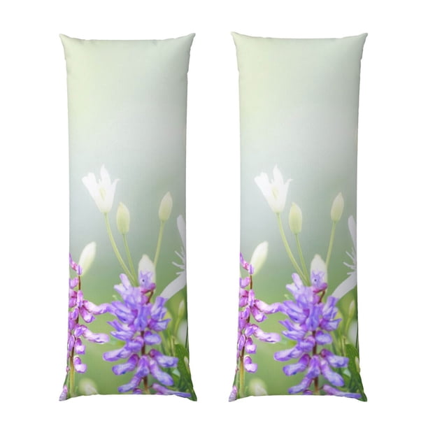 Fotbe Purple Butterfly On Wild Funda para Almohada Corporal con Diseño, Funda de Microfibra Ultrasuave de 20x54 Pulgadas, Ropa de Cama Elegante