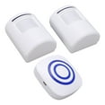 thumbnail image 4 of Alarma de timbre inalámbrico, Detector de Sensor de movimiento, alerta con 2 sensores y 1 receptor, 38 melodías para tienda de oficina en casa, enchufe de EE. UU., 4 of 5