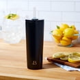 thumbnail image 4 of Beautiful 24oz No Drippy Sippy Stainless Steel Tumbler With Straw, Black, 4 of 7