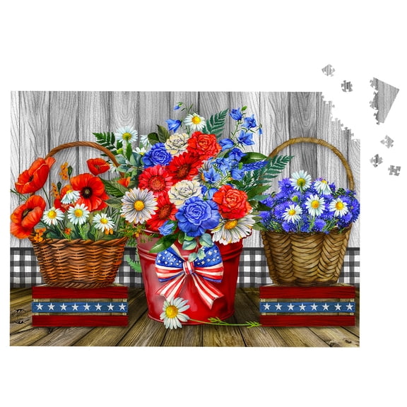 Briarwood Lane Spring Jigsaw Puzzle 1000 Pieces Adult Finished Size 29.5x19.68 Red White and Beautiful Puzzle For Game Night