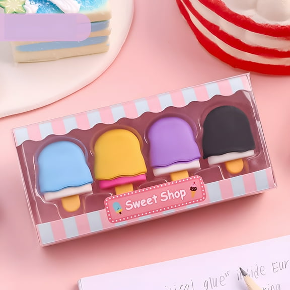 CCOCC Box of Erasers Donut Eraser,D,4.492.151.17In,Rubber,1 Box of Erasers