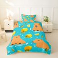 thumbnail image 2 of Erosebridal Cartoon Animal Capybara Twin Bedding,Yellow Lemon Fruit Duvet Cover Set For Kids Boys Reversible 2-Piece,No Comforter, 2 of 6