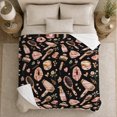 thumbnail image 5 of Elegant Salon Stationery Blush Pink Gold, Cozy Botanical Garden Scene, Warm Flannel Blanket for Sunroom and Reading Nook, Garden Lovers Graduation Gift, Artistic Home Decor, 5 of 9