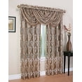 thumbnail image 1 of Regal Home Collections Milawi Sheer Jacquard Scroll Waterfall Valance, 57 by 37-Inch, Brown, 1 of 3
