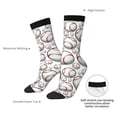 thumbnail image 4 of Bingfone Compression Socks for Women and Men Long Socks for Running Athletic Cycling Nurse- Cute Baseball, 4 of 6