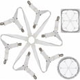 thumbnail image 1 of Tensor de sábanas ajustables, ajustable, elástico, de 3 vías, 6 lados, correas para sábanas, sujetadores para sábanas, sofá, cojín, colchón, color blanco, 1 of 5