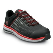 Timberland PRO Powerdrive, Men's, Black/Red, Comp Toe, EH, MaxTRAX, Slip Resistant, Low Athletic, Work Shoe (12.0 M)