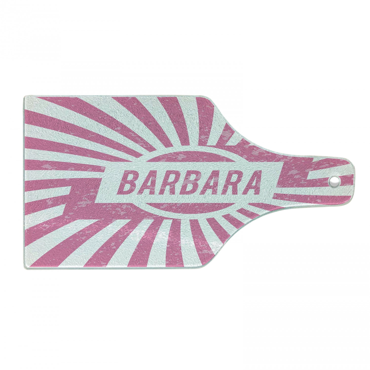 Barbara Cutting Board, Radial Background with Name in Rectangle in the ...