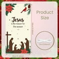 thumbnail image 2 of Nativity Scene Christmas Banner Cross Design Religious Display Cardinal Bird Poinsettia Flower Nativity Backdrop for Christmas Celebration Church Event Religious Gathering, 2 of 9