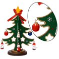 thumbnail image 3 of Funny Desktop Wooden Christmas Tree Decor Christmas Toy Set With Mini Ornaments, 3 of 5
