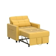 Aiho Folding Sofa Bed, Convertible Chair Bed with Pillow, Foldable Couch with Back Support for Living Room Bedroom - Dark Grey