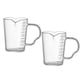 thumbnail image 1 of 2x Taza Medidora funciones de para Expreso, Resistente Al Calor, Doble , Taza de para Té, Vino,, 1 of 9