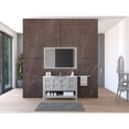 thumbnail image 5 of Castello USA 48" Alicia Gray Vanity Set White Marble Ceramic Top Back Sink, 5 of 9