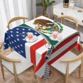 thumbnail image 1 of America Flag and Mexico Flag Square Tablecloth Black, Stain & Wrinkle Resistant, Washable Polyester Table Cloth for Holiday, Buffet Parties, and Wedding, 1 of 8