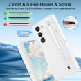 thumbnail image 4 of Samsung Z Fold 6 Case[with S Pen & with 9H Screen Protector & S Pen Slot]with Hidden Stand Heavy Duty Luxury Slim Protective Phone Cover for Women Men Case for Samsung Galaxy Z Fold6,2024,White, 4 of 14