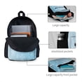 thumbnail image 3 of Lsque Snowflake Snowing Pattern Adult Backpack – Durable & Lightweight PU Canvas Storage Bag , 15” Laptop Compartment, and Multiple Pockets, 3 of 7