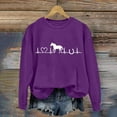 thumbnail image 4 of WCJM Horse Sweatshirt for Women Cute Heartbeat Shirts Long Sleeve Crew Neck Pullover Topss Horse Lover Gifts Women's Hoodless Sweatshirt Hoodie for Women, 4 of 4