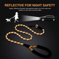 thumbnail image 3 of Rirool 5ft Nylon Rope Dog Leash for Large & Medium Dogs 18-120 lbs, Highly Reflective,Anti-Slip Grip, Orange, 3 of 6