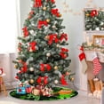 thumbnail image 4 of FMSHPON Green Xmas Christmas Tree Skirt Stand Mat for Holiday Party Decoration Indoor Outdoor 36 inches, 4 of 6